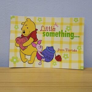 Vintage Winnie The Pooh Postcard A little something from Florida Disney